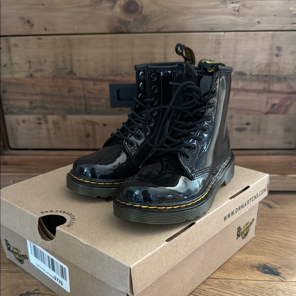 Dr. Martens Patent Black Lace-Up Boots